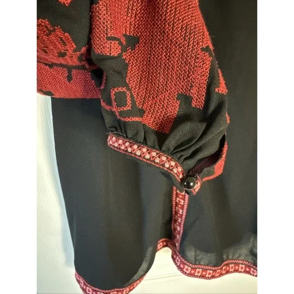Antropologie Maeve Umbra Embroidered Peasant‎ Top Sz XS - Picture 5 of 6